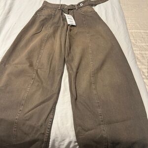NWT Zara Women’s Brown Wide Leg Pants